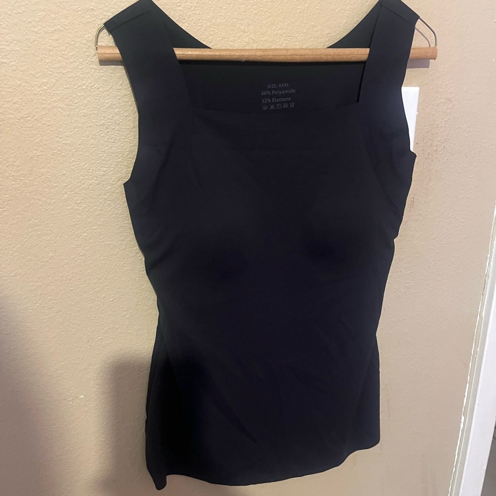 Classic Black Square-Neck Women's Tank Top